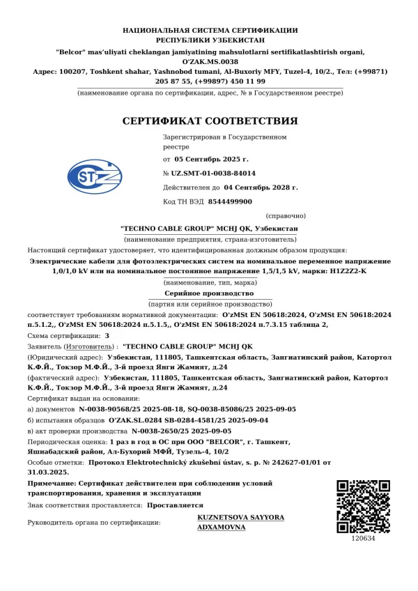 O'z MSt EN 50618