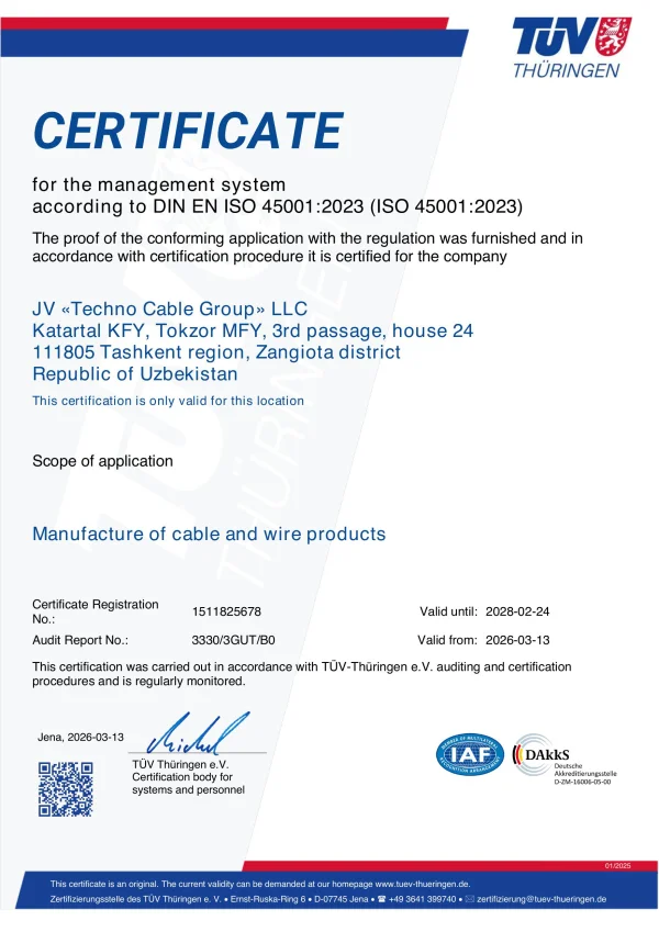 ISO 45001:2023证书（英文版）